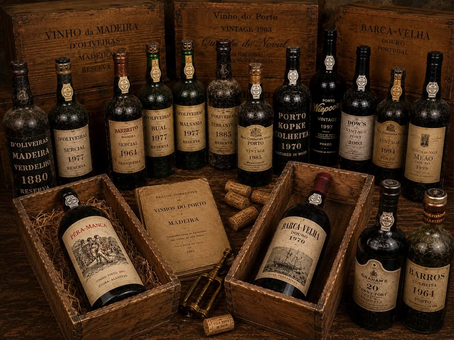 Garrafas Vinho da Madeira, Porto, Whisky, Antigas