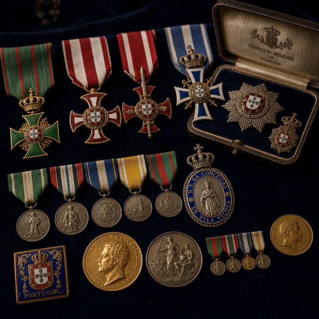 Medalhas e Condecorações — militaria antiga comprada pela Casa Visconde