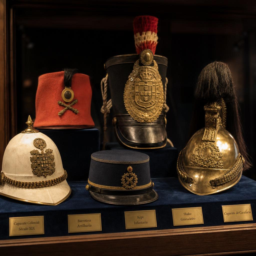 Capacetes e Barretinas — militaria antiga comprada pela Casa Visconde