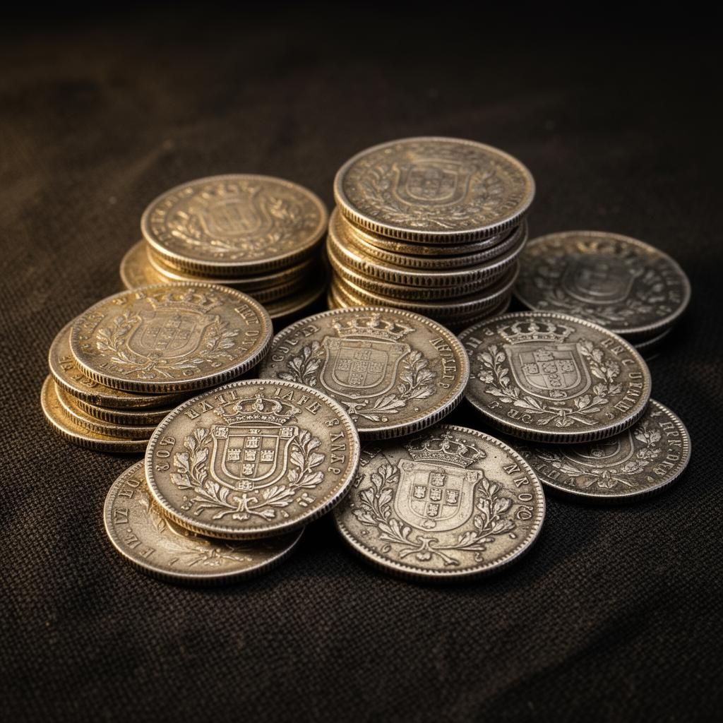 moedas portuguesas em prata